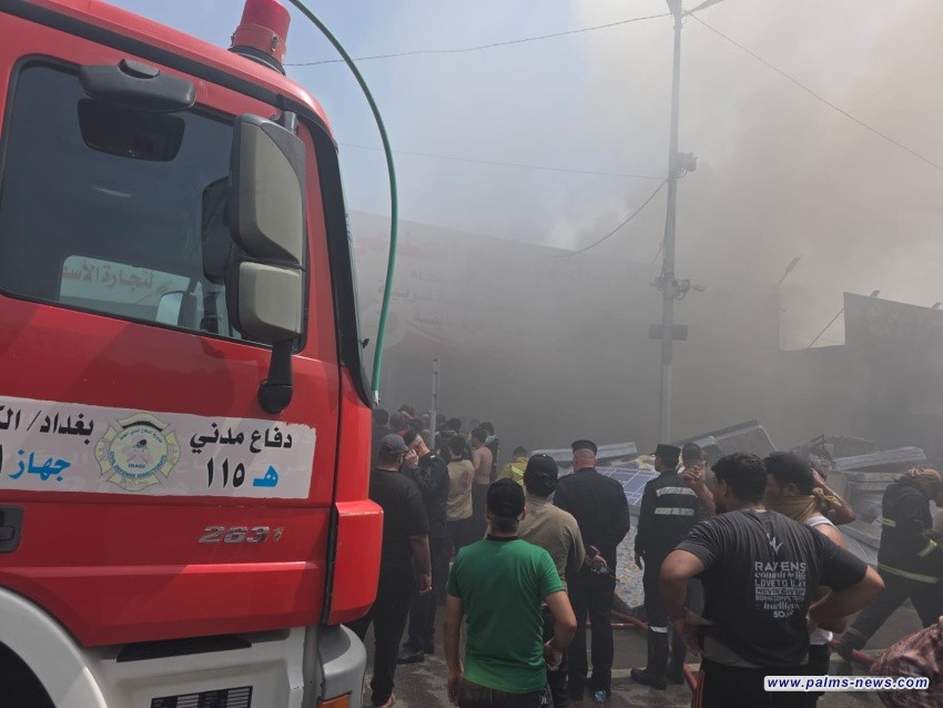 الدفاع المدني يسيطر على حريق بساحة عدن